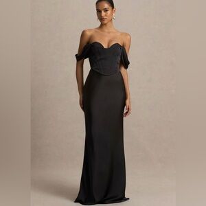 Club L London Strapless Black Gown